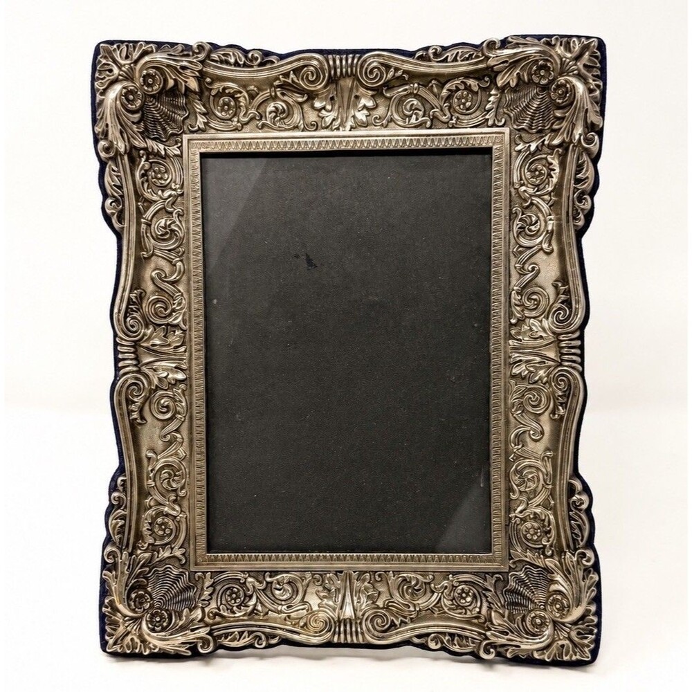 Vintage Godinger Silverplate 5x7 Picture Frame Ornate Seashell Rococo Baroque